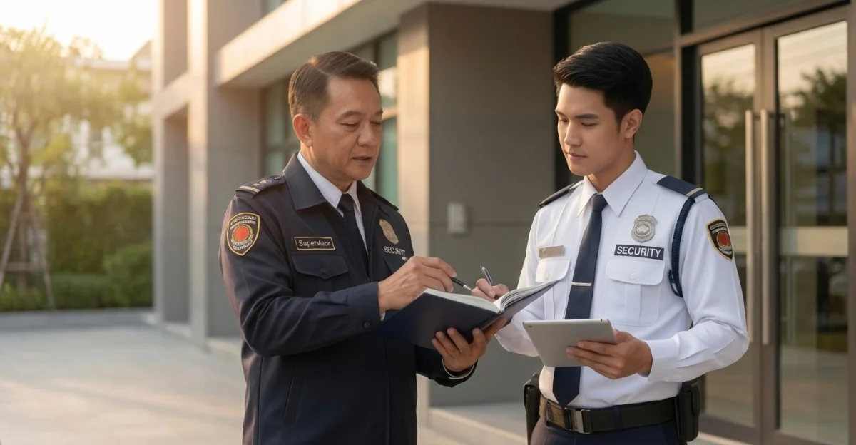 หัวหน้างานตรวจเวรพนักงานรักษาความปลอดภัย